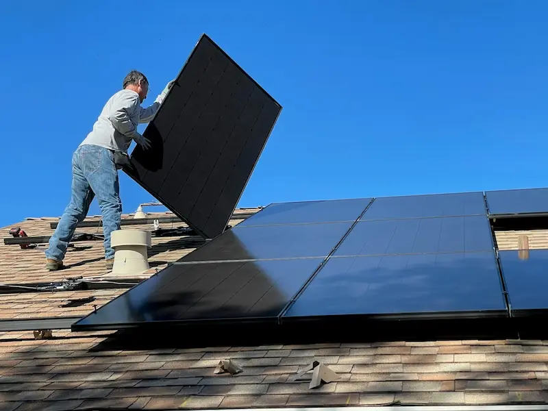Paneles solares negros estéticos